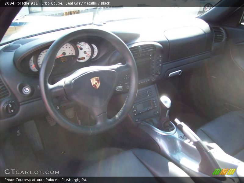 Seal Grey Metallic / Black 2004 Porsche 911 Turbo Coupe