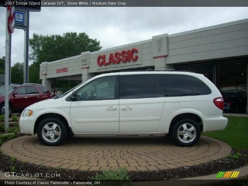Stone White / Medium Slate Gray 2007 Dodge Grand Caravan SXT