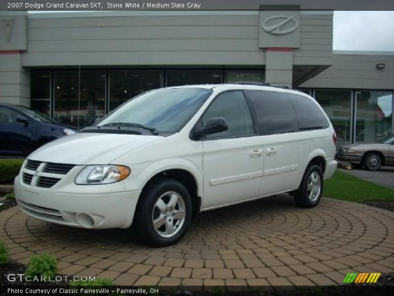 Stone White / Medium Slate Gray 2007 Dodge Grand Caravan SXT
