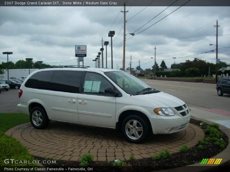 Stone White / Medium Slate Gray 2007 Dodge Grand Caravan SXT