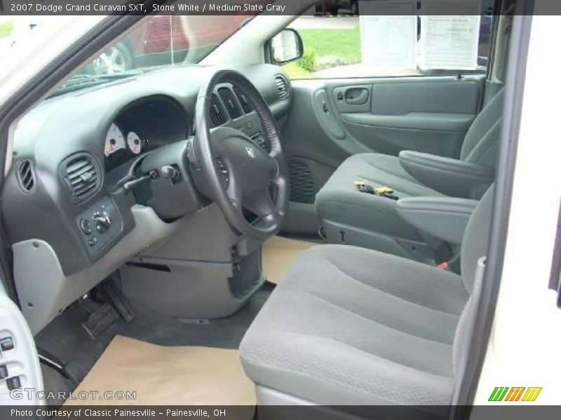 Stone White / Medium Slate Gray 2007 Dodge Grand Caravan SXT