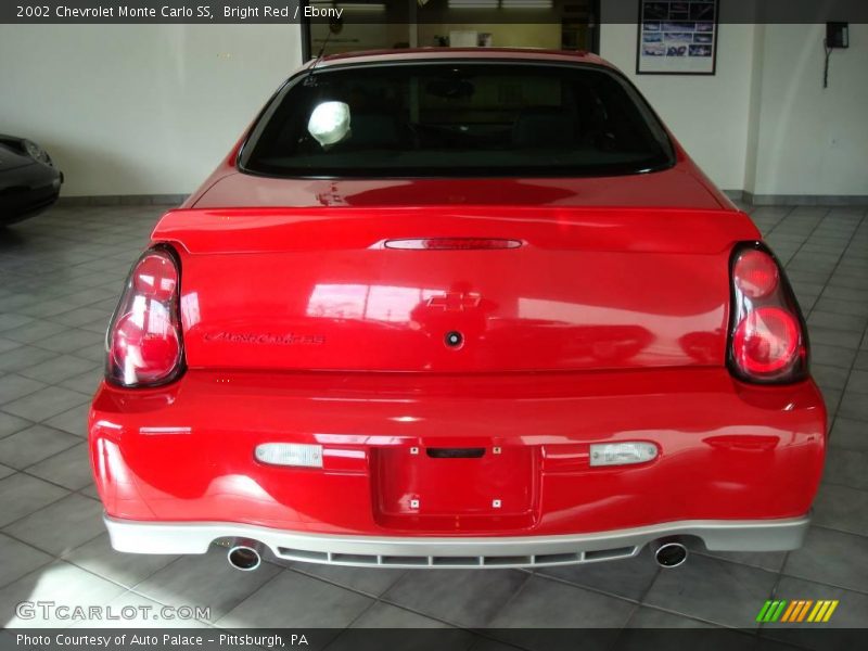 Bright Red / Ebony 2002 Chevrolet Monte Carlo SS