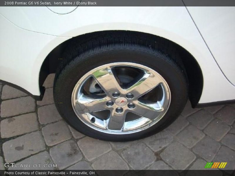 Ivory White / Ebony Black 2008 Pontiac G6 V6 Sedan