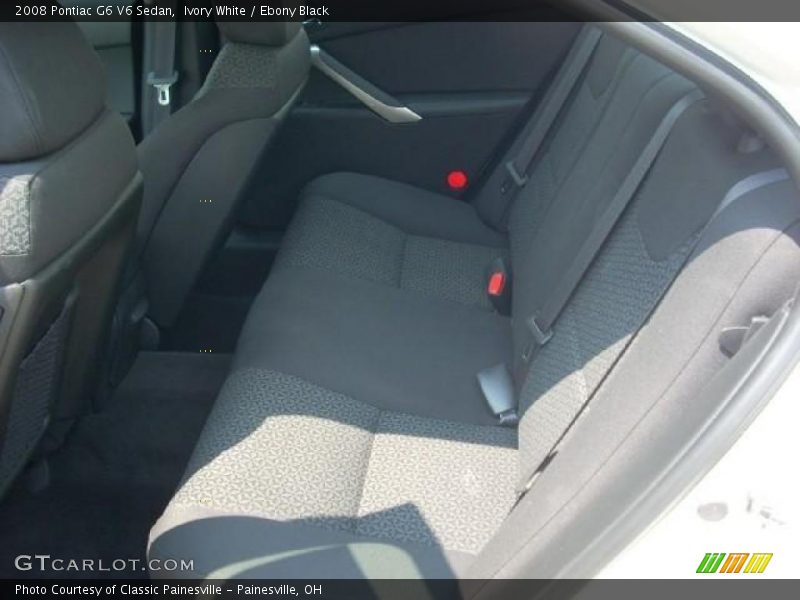 Ivory White / Ebony Black 2008 Pontiac G6 V6 Sedan