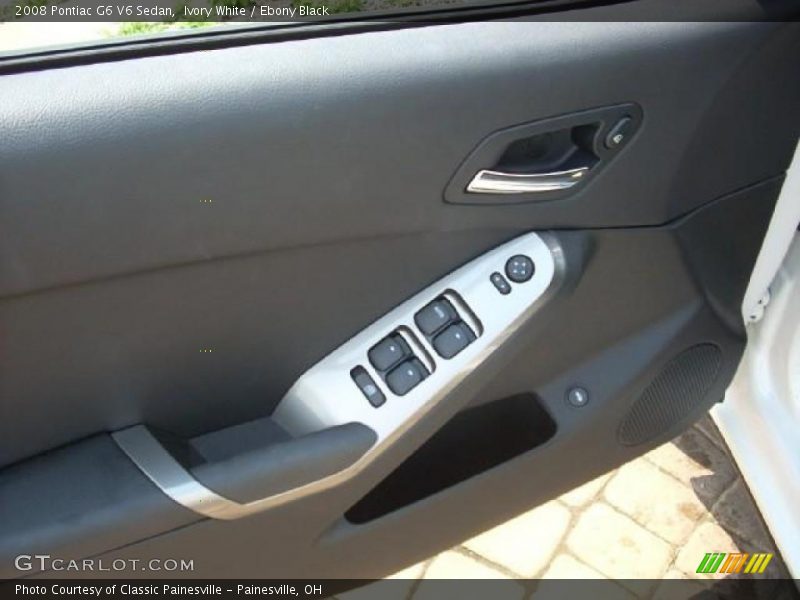 Ivory White / Ebony Black 2008 Pontiac G6 V6 Sedan