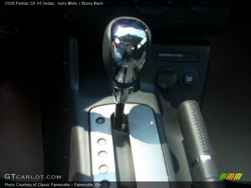 Ivory White / Ebony Black 2008 Pontiac G6 V6 Sedan