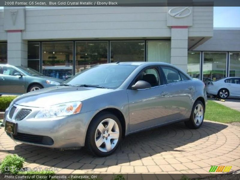 Blue Gold Crystal Metallic / Ebony Black 2008 Pontiac G6 Sedan
