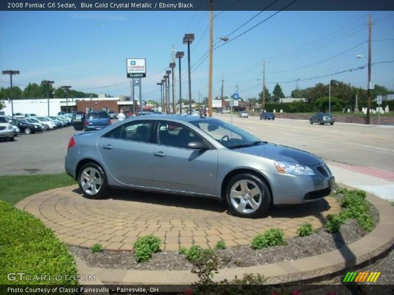 Blue Gold Crystal Metallic / Ebony Black 2008 Pontiac G6 Sedan