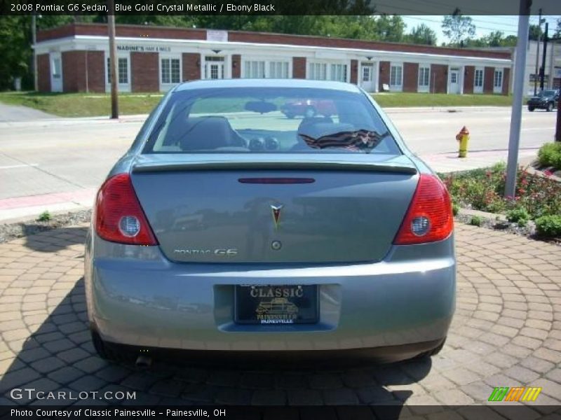 Blue Gold Crystal Metallic / Ebony Black 2008 Pontiac G6 Sedan