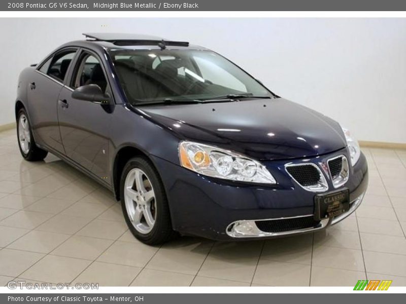 Midnight Blue Metallic / Ebony Black 2008 Pontiac G6 V6 Sedan