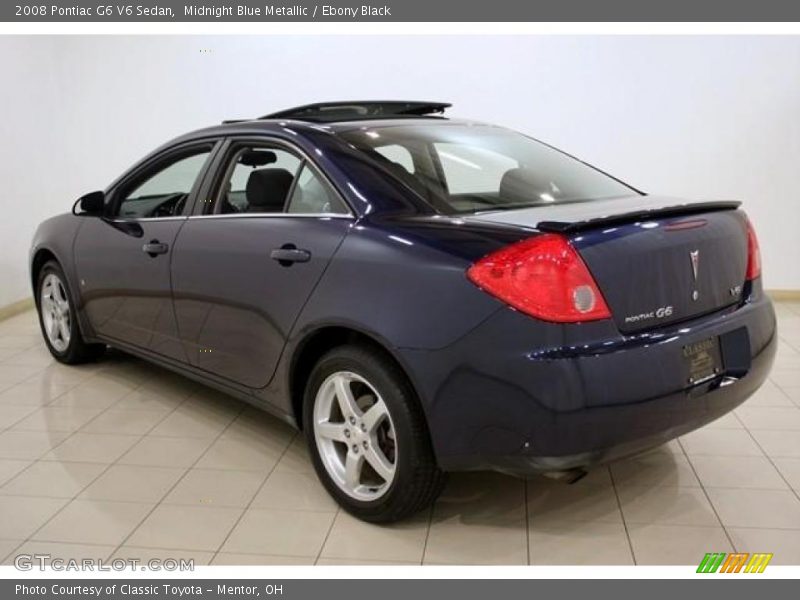 Midnight Blue Metallic / Ebony Black 2008 Pontiac G6 V6 Sedan