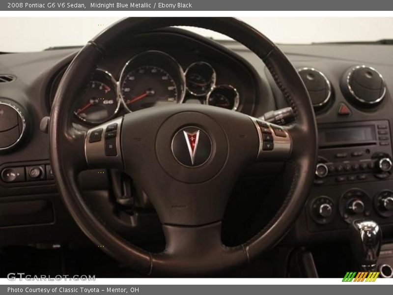 Midnight Blue Metallic / Ebony Black 2008 Pontiac G6 V6 Sedan