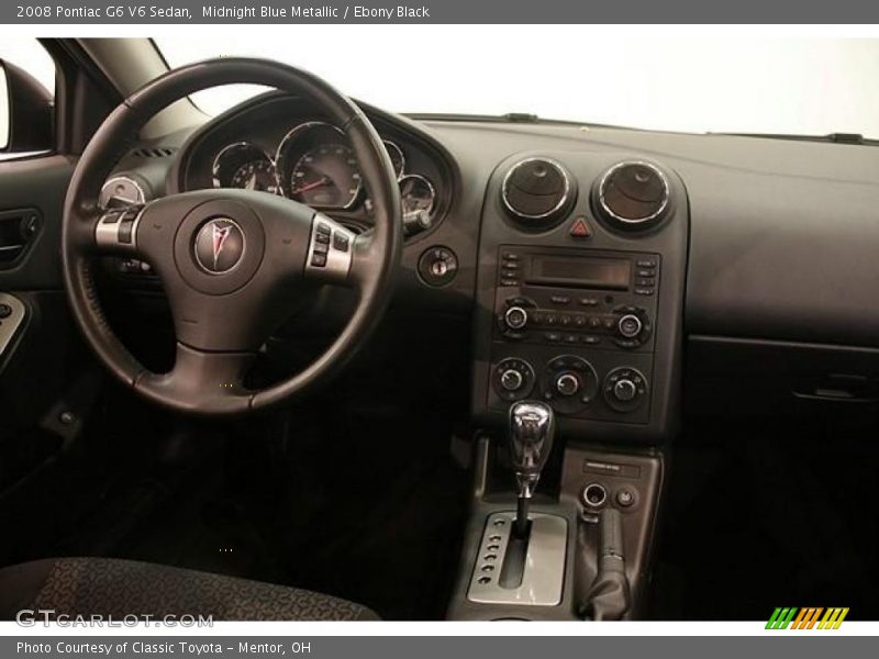 Midnight Blue Metallic / Ebony Black 2008 Pontiac G6 V6 Sedan