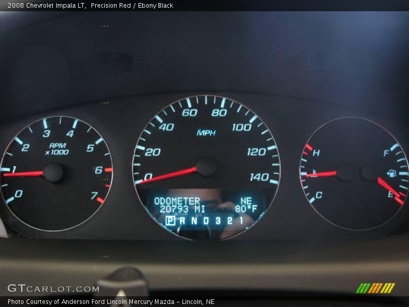 Precision Red / Ebony Black 2008 Chevrolet Impala LT