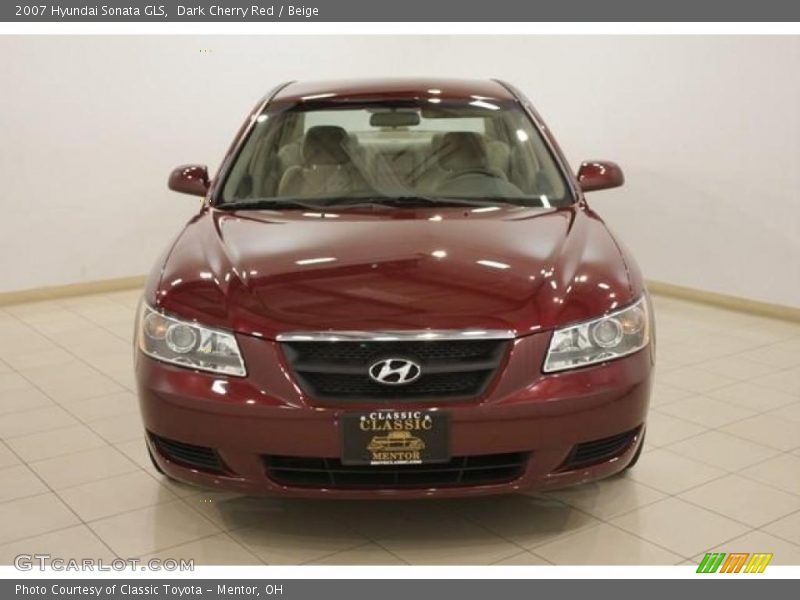 Dark Cherry Red / Beige 2007 Hyundai Sonata GLS