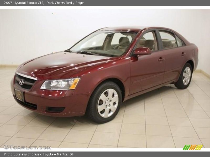 Dark Cherry Red / Beige 2007 Hyundai Sonata GLS