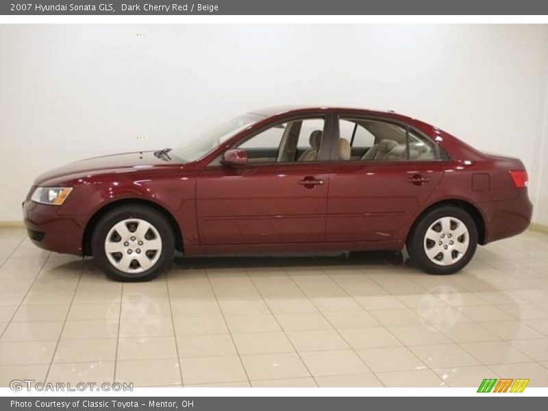 Dark Cherry Red / Beige 2007 Hyundai Sonata GLS