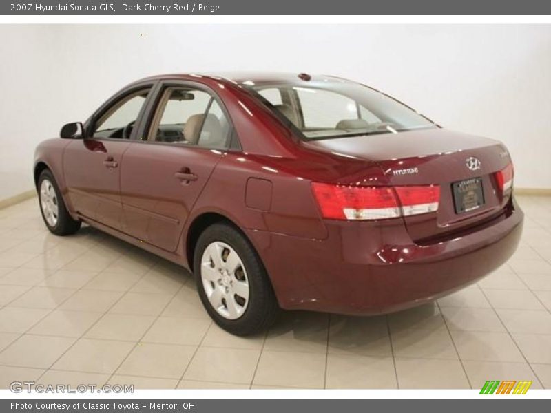 Dark Cherry Red / Beige 2007 Hyundai Sonata GLS