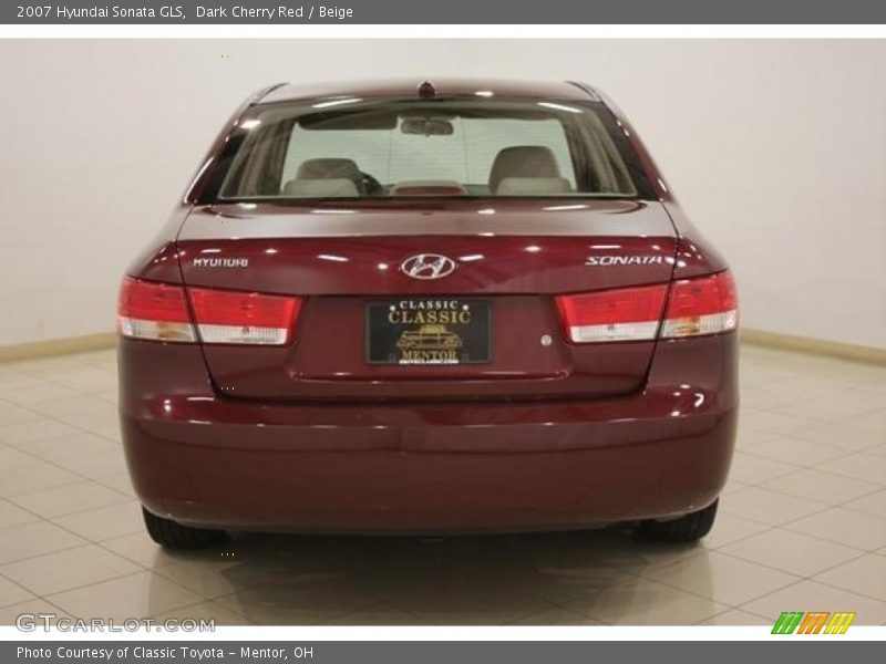 Dark Cherry Red / Beige 2007 Hyundai Sonata GLS