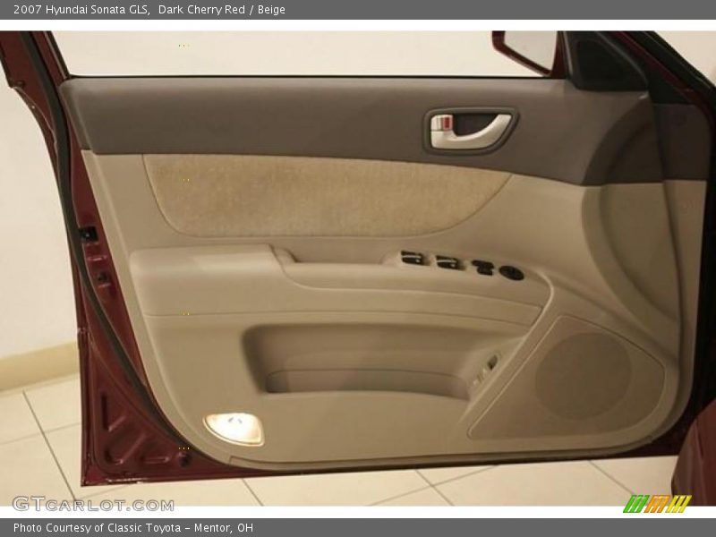 Dark Cherry Red / Beige 2007 Hyundai Sonata GLS