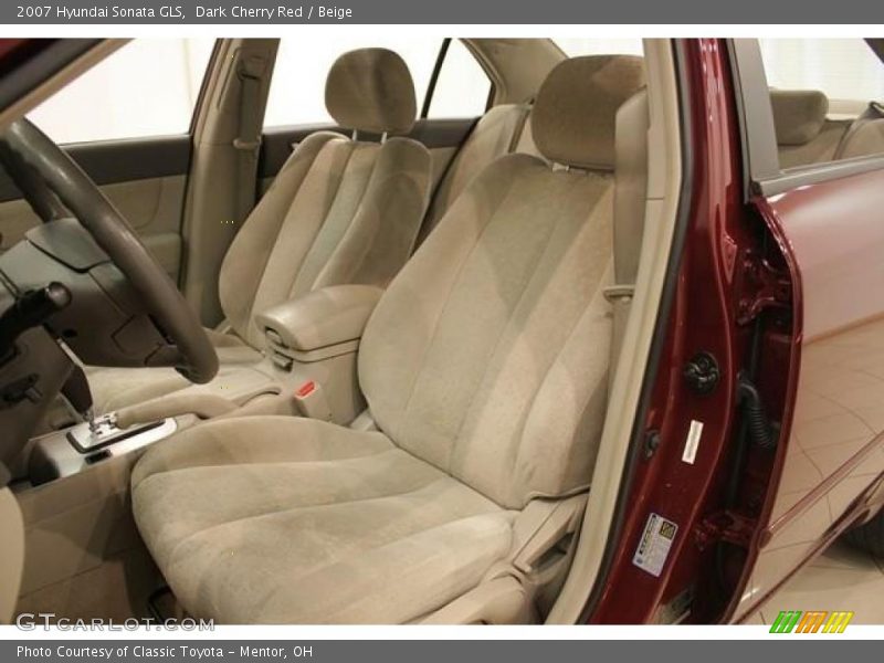 Dark Cherry Red / Beige 2007 Hyundai Sonata GLS