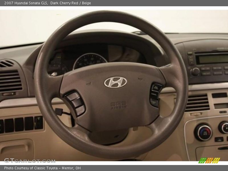 Dark Cherry Red / Beige 2007 Hyundai Sonata GLS