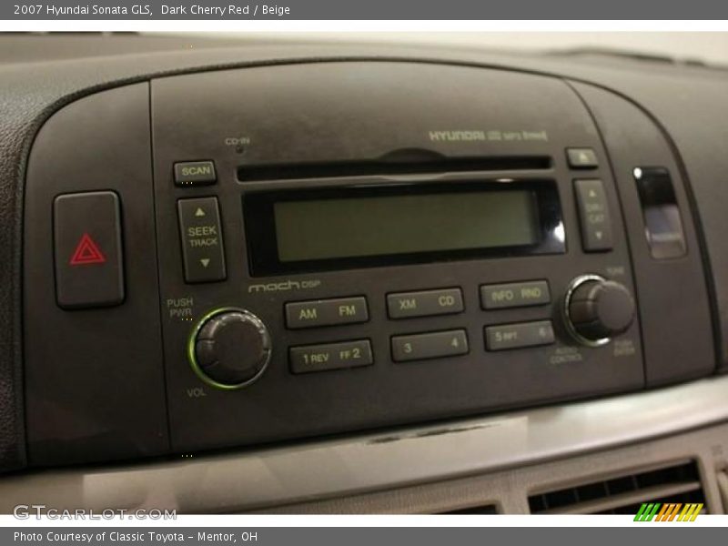 Dark Cherry Red / Beige 2007 Hyundai Sonata GLS