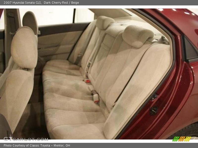 Dark Cherry Red / Beige 2007 Hyundai Sonata GLS