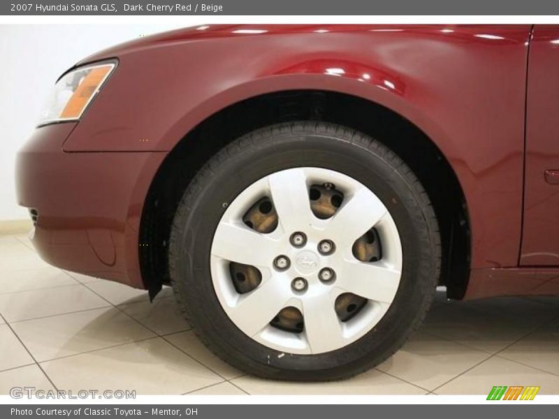 Dark Cherry Red / Beige 2007 Hyundai Sonata GLS