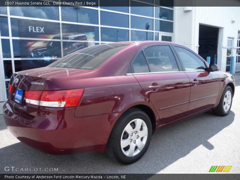 Dark Cherry Red / Beige 2007 Hyundai Sonata GLS