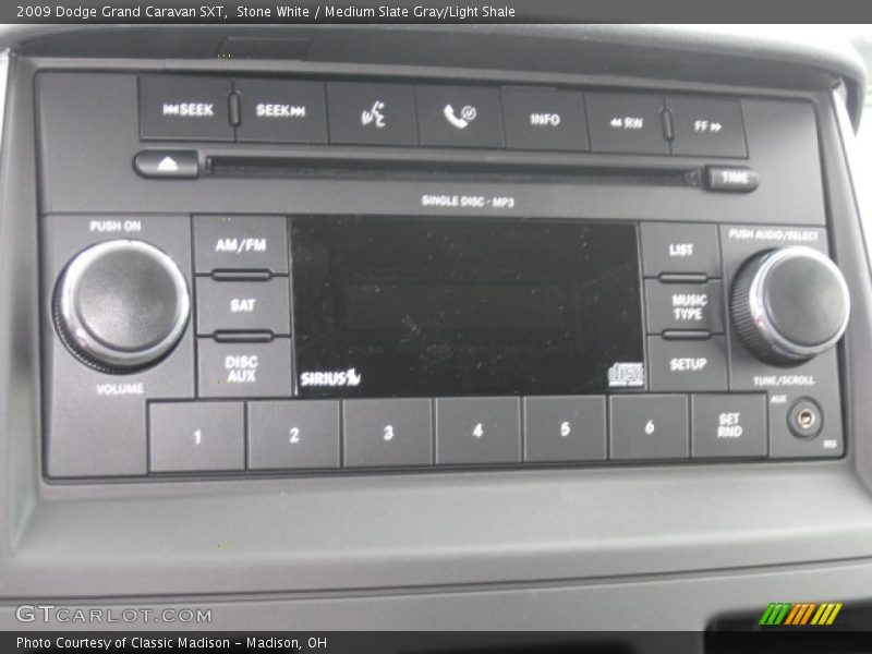 Stone White / Medium Slate Gray/Light Shale 2009 Dodge Grand Caravan SXT