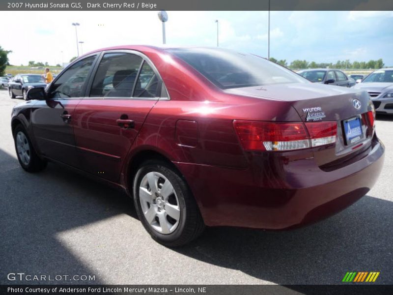 Dark Cherry Red / Beige 2007 Hyundai Sonata GLS