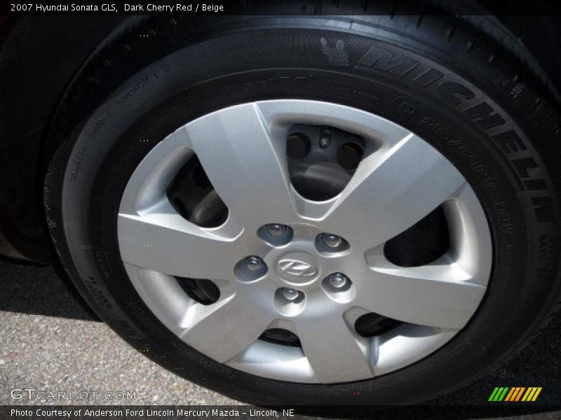 Dark Cherry Red / Beige 2007 Hyundai Sonata GLS