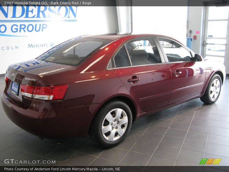 Dark Cherry Red / Beige 2007 Hyundai Sonata GLS