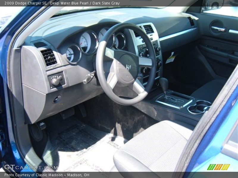 Deep Water Blue Pearl / Dark Slate Gray 2009 Dodge Charger SE