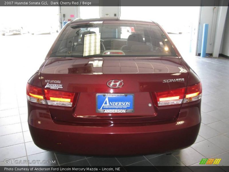 Dark Cherry Red / Beige 2007 Hyundai Sonata GLS