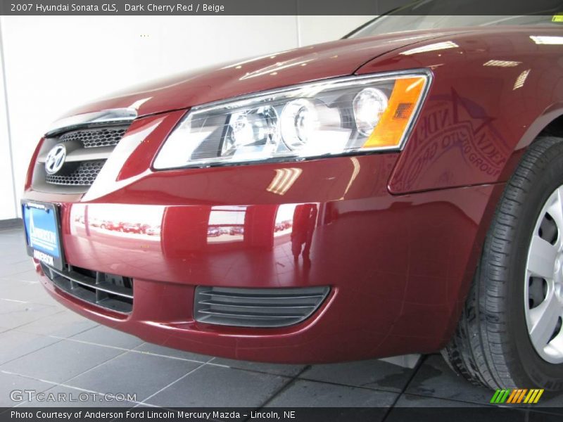 Dark Cherry Red / Beige 2007 Hyundai Sonata GLS
