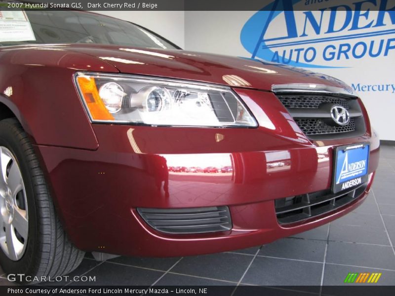 Dark Cherry Red / Beige 2007 Hyundai Sonata GLS