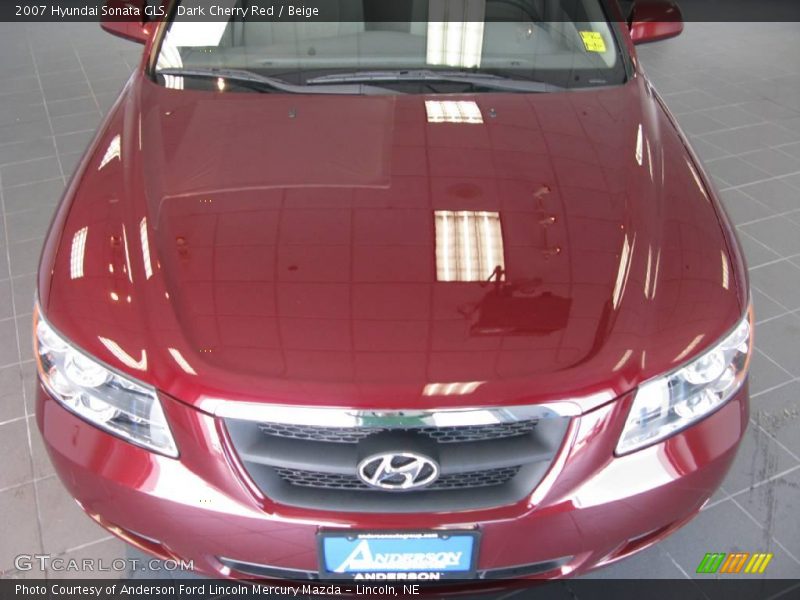 Dark Cherry Red / Beige 2007 Hyundai Sonata GLS