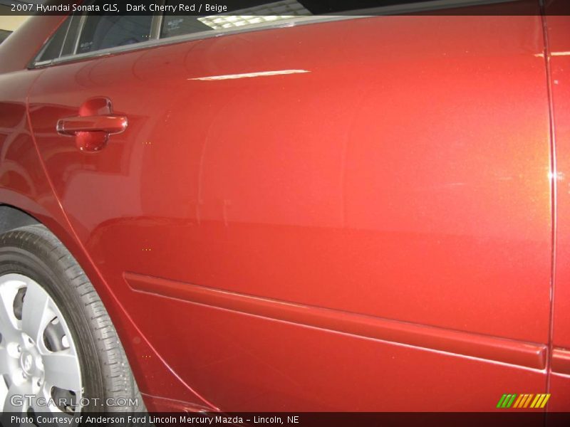 Dark Cherry Red / Beige 2007 Hyundai Sonata GLS