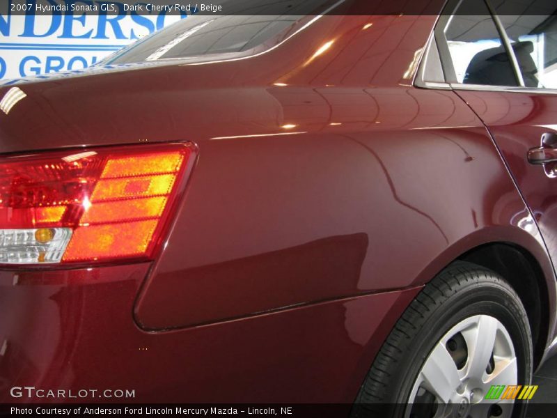Dark Cherry Red / Beige 2007 Hyundai Sonata GLS