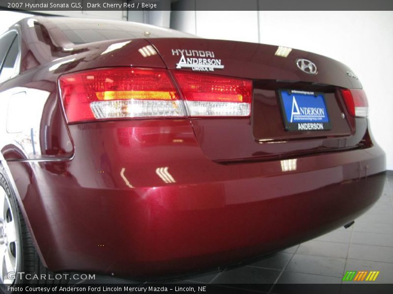 Dark Cherry Red / Beige 2007 Hyundai Sonata GLS