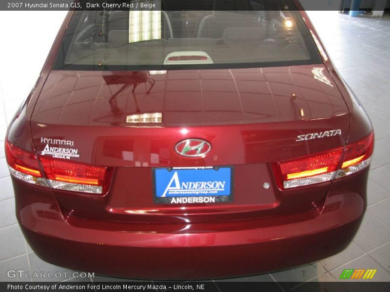 Dark Cherry Red / Beige 2007 Hyundai Sonata GLS