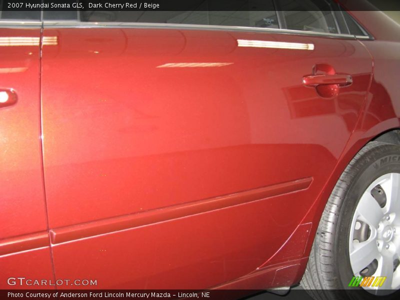 Dark Cherry Red / Beige 2007 Hyundai Sonata GLS