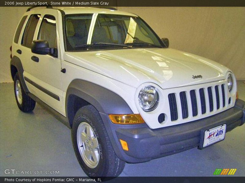 Stone White / Medium Slate Gray 2006 Jeep Liberty Sport