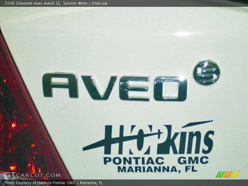 Summit White / Charcoal 2008 Chevrolet Aveo Aveo5 LS