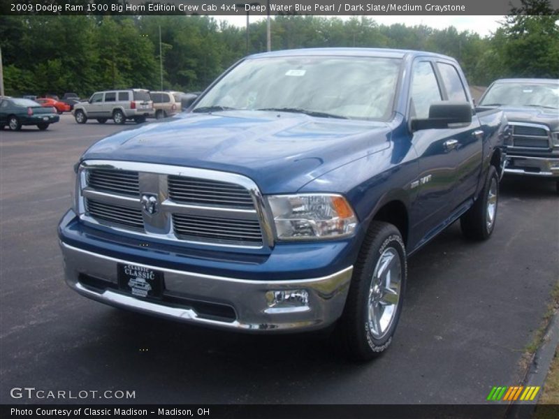 Deep Water Blue Pearl / Dark Slate/Medium Graystone 2009 Dodge Ram 1500 Big Horn Edition Crew Cab 4x4