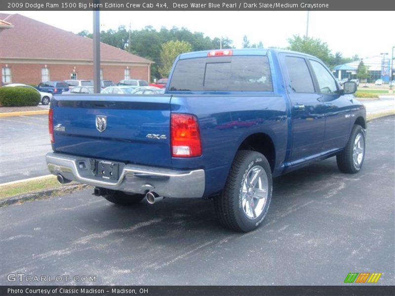 Deep Water Blue Pearl / Dark Slate/Medium Graystone 2009 Dodge Ram 1500 Big Horn Edition Crew Cab 4x4