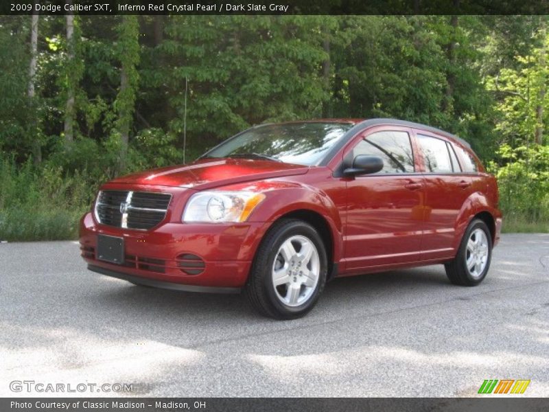 Inferno Red Crystal Pearl / Dark Slate Gray 2009 Dodge Caliber SXT