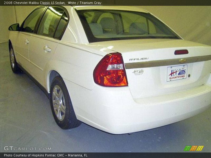 White / Titanium Gray 2008 Chevrolet Malibu Classic LS Sedan
